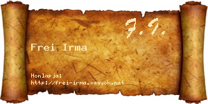 Frei Irma névjegykártya