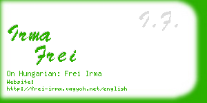 irma frei business card